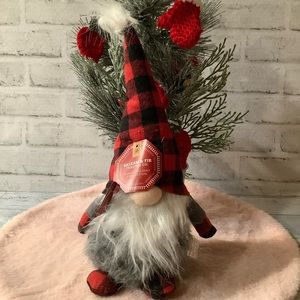 BALSAM & FIR TRADING 14in Plaid Pom Gnome Carrying Sled